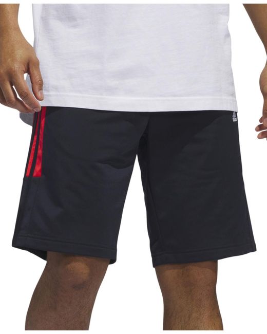 Adidas White Essentials Colorblocked Tricot Shorts for men