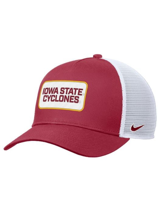 Nike Red Iowa State Cyclones 2025 On-field Rise Trucker Adjustable Hat