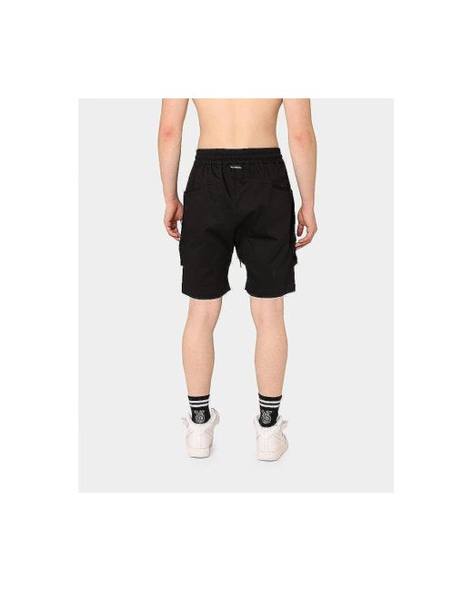 The Anti Order Black Neo Military Cargo Shorts for men
