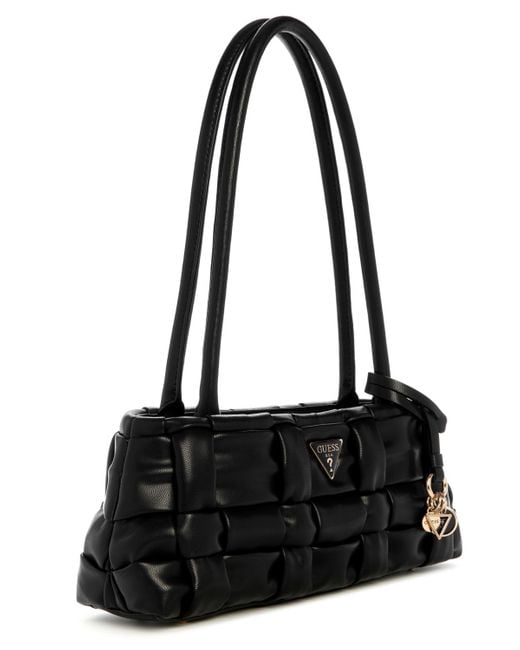 Guess Black Marion Shoulder Satchel Bag