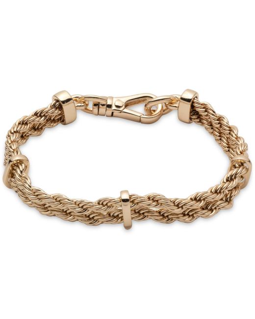 Ralph Lauren Metallic Tone Two-row Rope Flex Bracelet