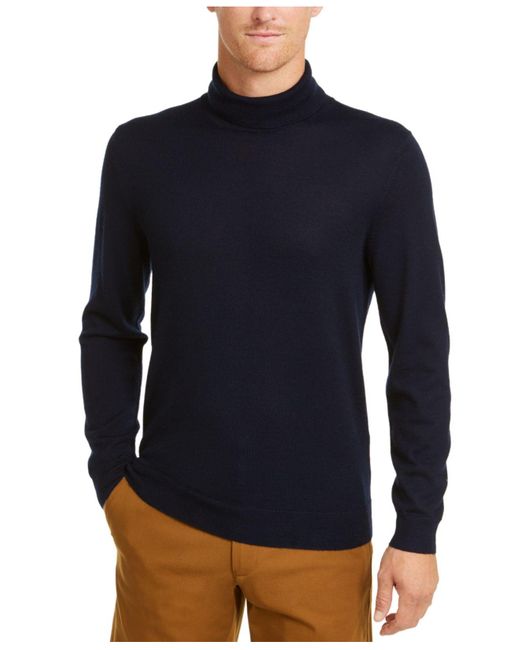 Club Room Merino Wool Blend Turtleneck Sweater, Created For Macy's in ...