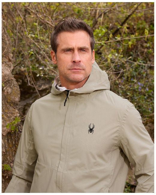 Spyder Gray Cloudy Day Rain Jacket