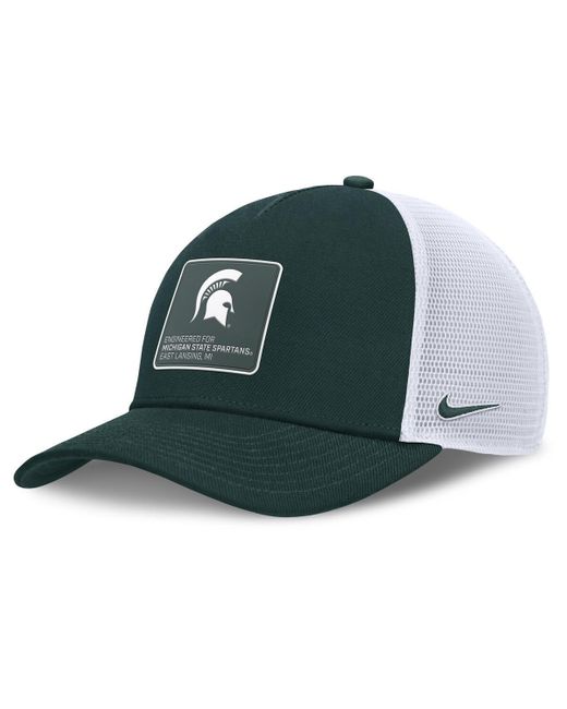 Nike Forest Green/white Michigan State Spartans 2025 On-field Rise Engineered Trucker Adjustable Hat for men