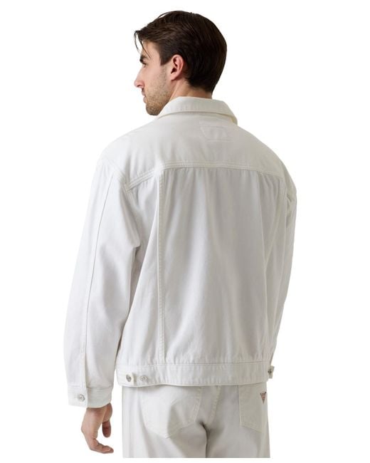 Guess Gray Regular-fit Spread Collar Trucker Jacket for men