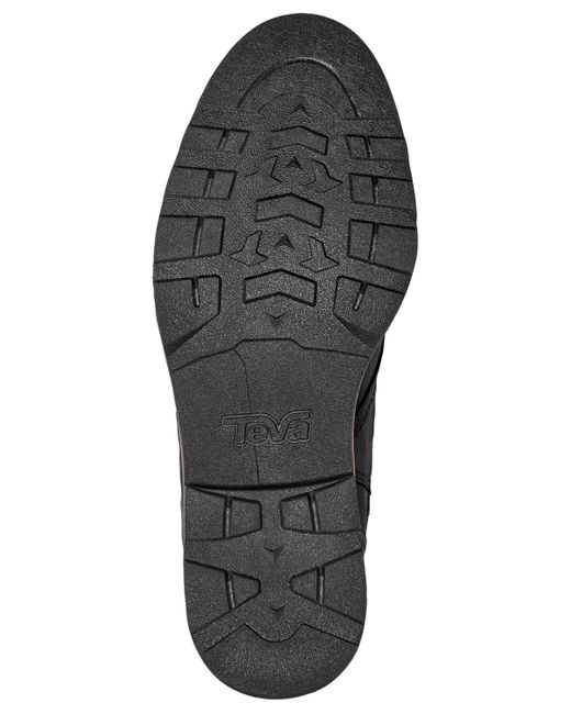 Teva Rowena Laceup Combat Boots in Black Lyst