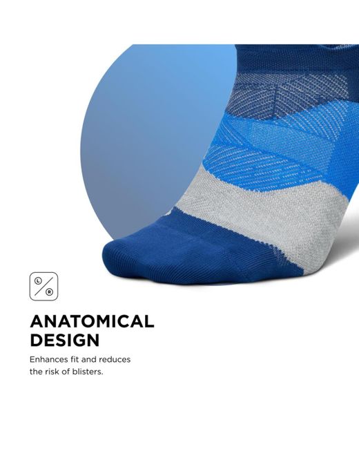 FEETURES SOCKS Blue Elite Ultra Light Cushion Ankle Socks for men
