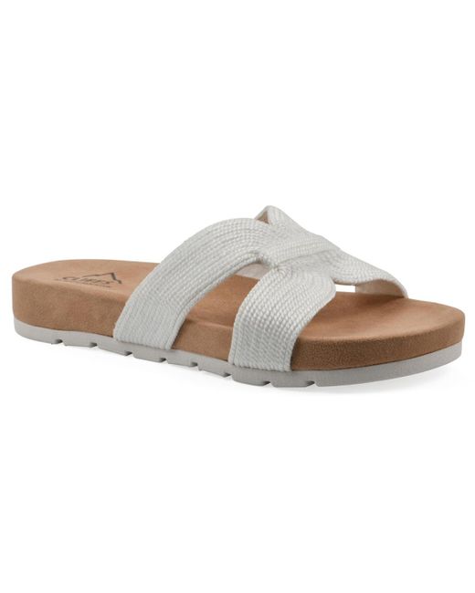 White Mountain White Tindra Slip-on Sandals