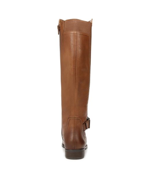 Naturalizer Brown Jaya Wide Calf Knee High Block Heel Riding Boots