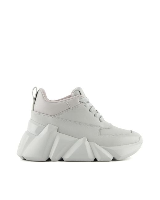 United Nude Gray Space Kick Max Nappa And Sheep Leather Upper Sneakers