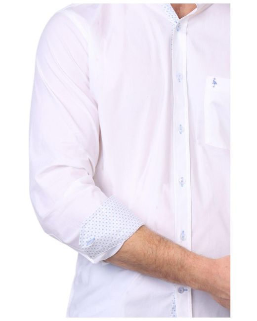 Tailorbyrd White Solid Long Sleeve Shirt for men