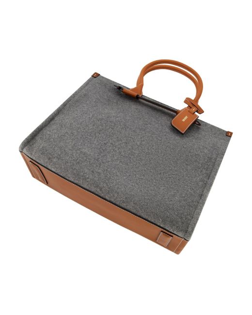 Jason Wu Brown Structured Felt Tote