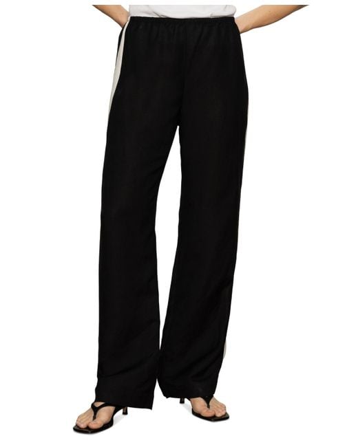 Sanctuary Black Side-striped Casual Track Pants