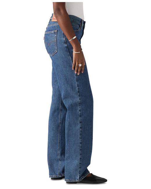 Levi's Blue Mid Rise Cotton 94 baggy Jeans