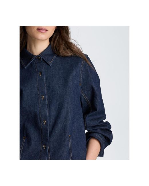 Kenneth Cole Blue Collared Front Button Shirt