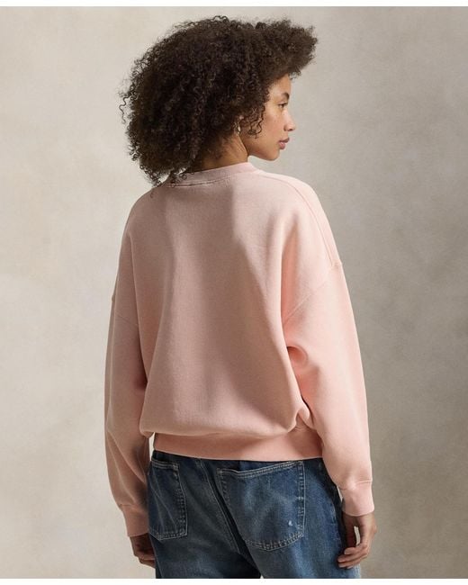 Polo Ralph Lauren Pink Fleece Crew Neck Sweatshirt