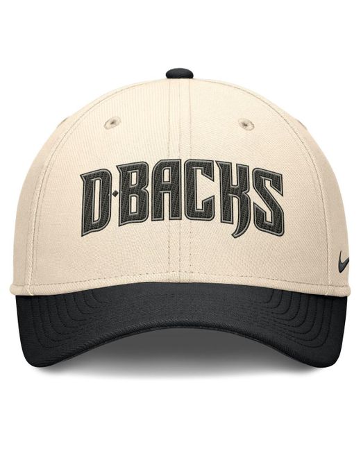 Nike Natural/black Arizona Diamondbacks Statement Rise Performance Flex Hat for men