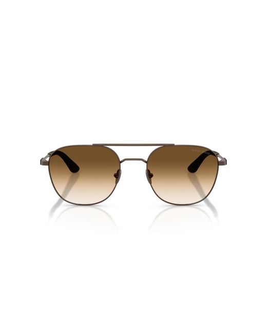 Giorgio Armani White Rectangle Sunglasses for men