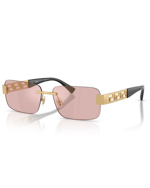 Versace Pink Rectangle Sunglasses for men