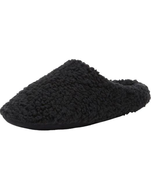 Kingsize Black Sherpa Slippers for men