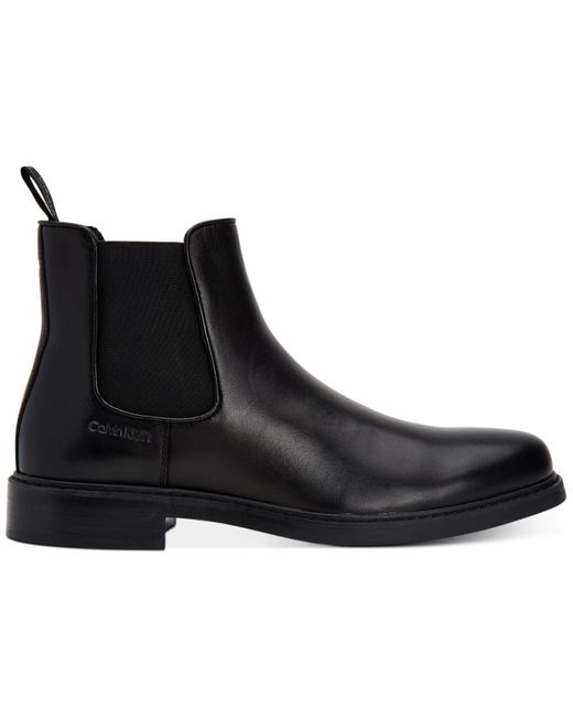 Calvin Klein Fenwick Dress Casual Chelsea Boots in Black for Men | Lyst