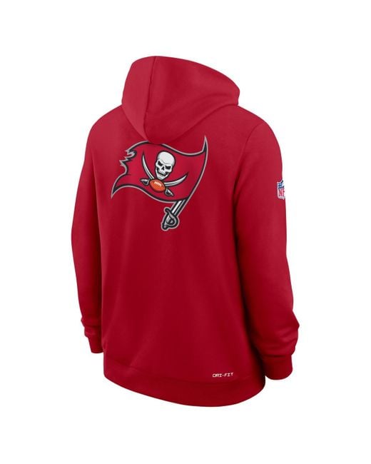 Nike Red Tampa Bay Buccaneers Sideline Standard Issue Utility Player Dri-fit Full-zip Hoodie for men