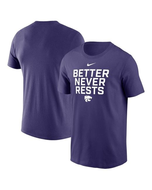 Nike Blue Kansas State Wildcats Local Performance T-shirt for men