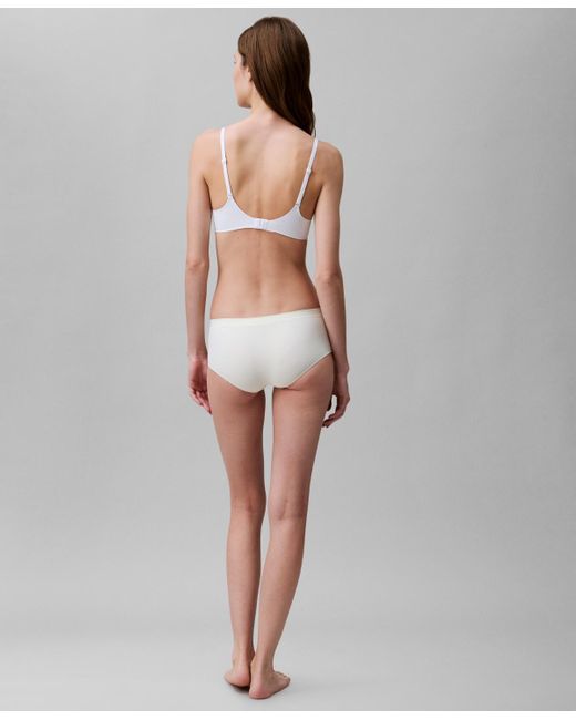 Calvin Klein White Bonded Flex Boyshort Underwear Qd3961