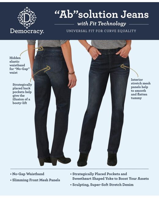 Democracy Petite ab solution Mid rise jeggings in Black Lyst