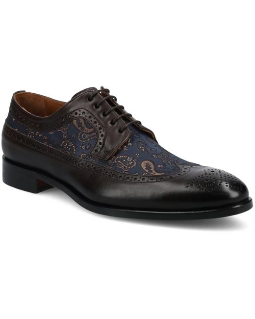 Taft Black and Brown Oxford Shoes with Brogue Detailing The Beck Shoe in Burnt Honey | TAFT main image 4