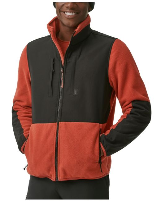 BASS OUTDOOR Red B-warm Insulated Full-zip Fleece Jacket for men