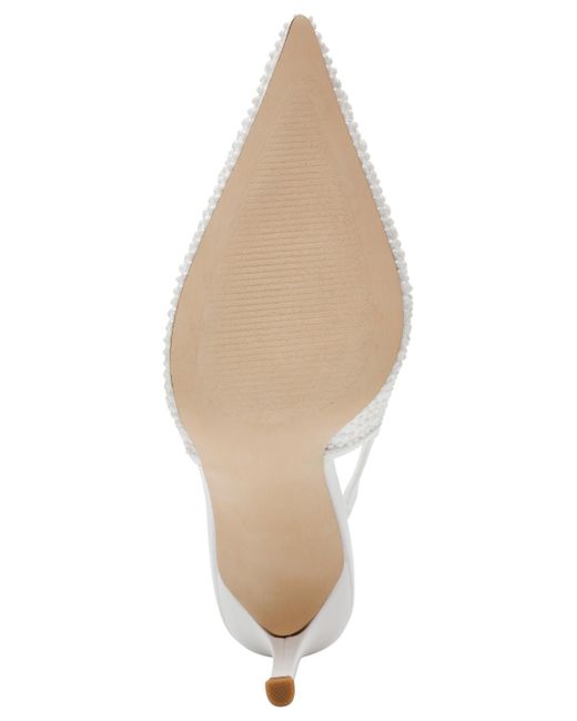 Steve Madden White Reyes Slingback Stiletto Pumps