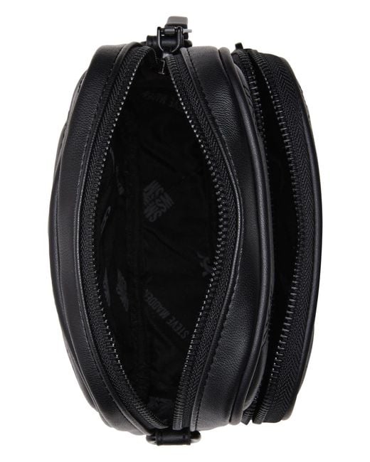 Steve Madden Black Drakee Quilted Small Crossbody Bag