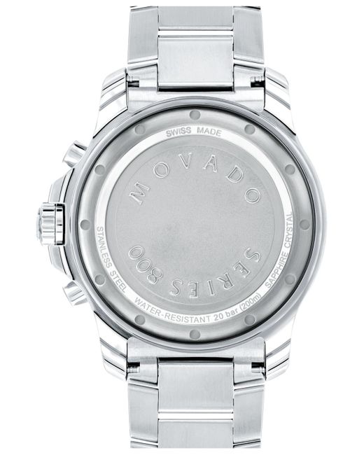 Movado Green Series 800 Swiss Quartz Chronograph Performance Steel Watch 42mm for men