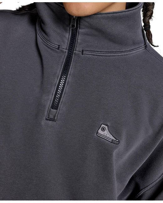 Converse Blue Loose Fit Sneaker Patch Sweatshirt for men