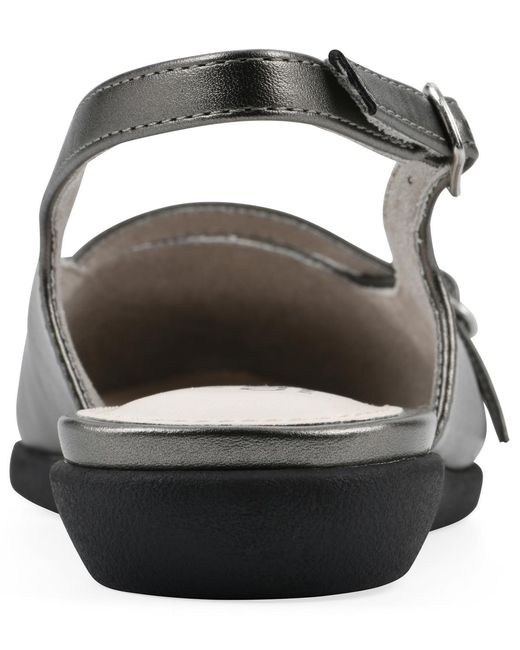 White Mountain Metallic Miloni Slingback Flat