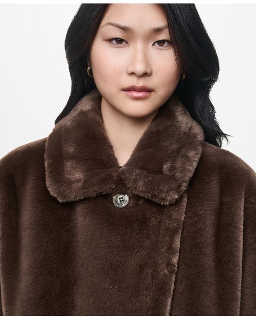 DKNY Brown Asymmetrical Two-button Front Jacket