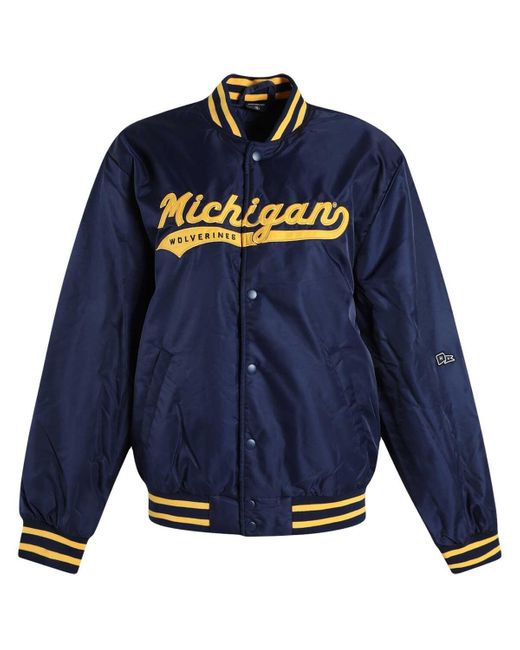 Hype and Vice Blue Michigan Wolverines A-game Varsity Full-snap Jacket