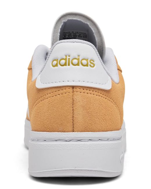 Adidas White Grand Court Alpha Cloudfoam Lifestyle Comfort Casual Sneakers From Finish Line