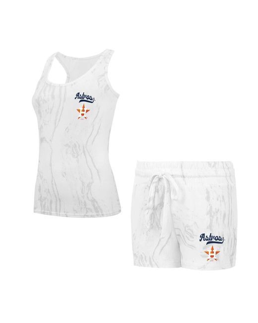 Concepts Sport White 2-pieace Houston Astros Quartz Tank Top And Shorts Set