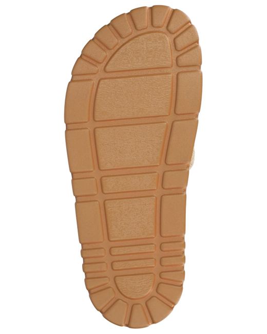 Journee Collection Brown Starr Slide Footbed Flat Sandals