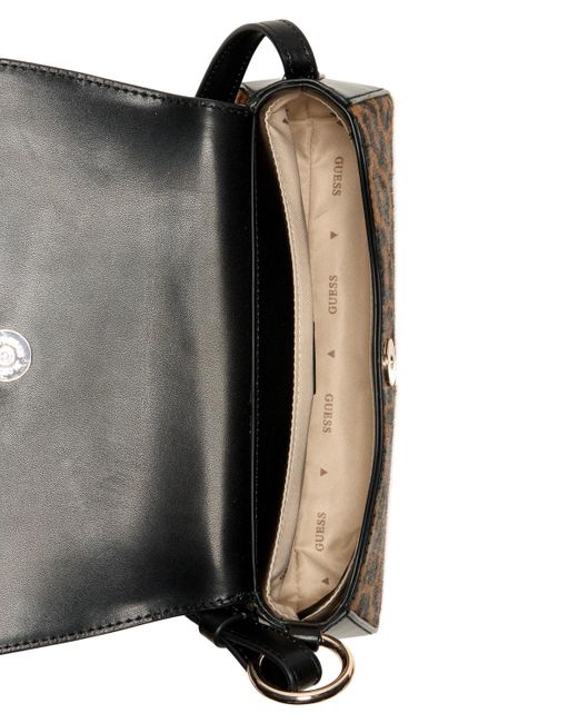 Guess Black Domitilla Small Flap Shoulder Bag