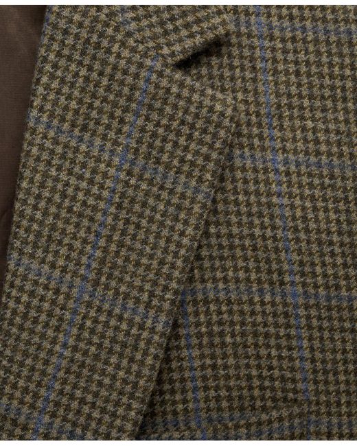 Mango Black Slim-fit Wool Houndstooth Blazer for men