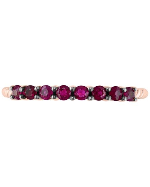 Lali Jewels Purple Ruby Stack Ring (1/3 Ct. T.w.) In 14k Rose Gold