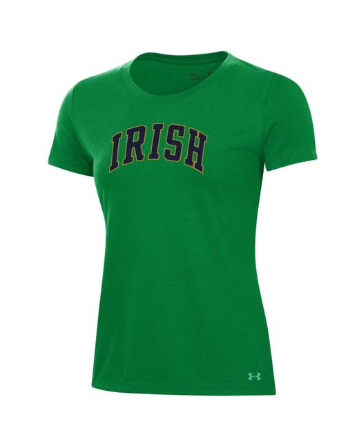 Under Armour Green Notre Dame Fighting Irish Essentials 2-hit Performance T-shirt