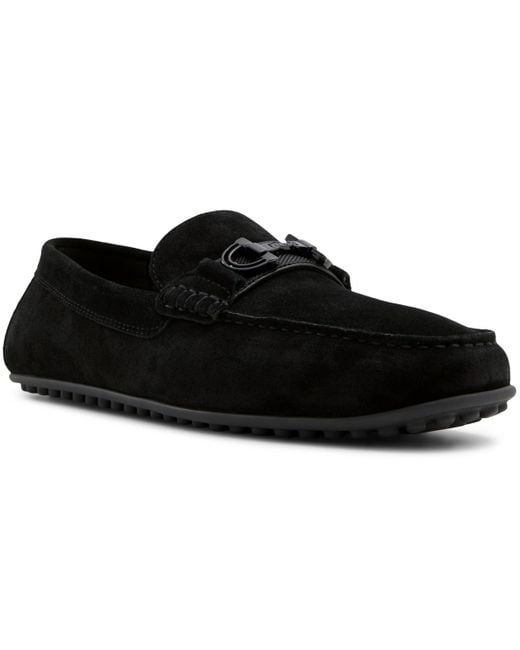 ALDO Black Scuderia Casual Leather Bit Loafers for men