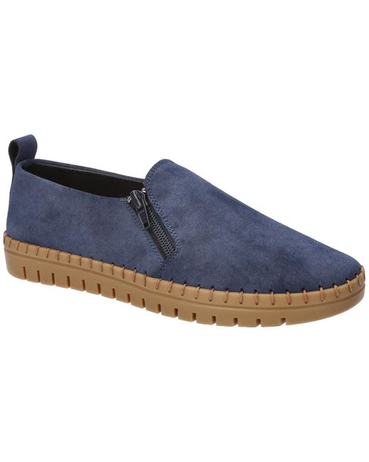 Easy Street Blue Astoria Zip-up Flats