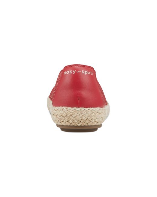 Easy Spirit Red Hassie Slip-on Round Toe Casual Espadrilles
