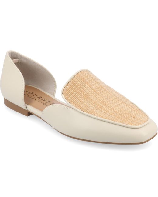 Journee Collection White Kennza Tru Comfort Cut Out Slip On Loafers