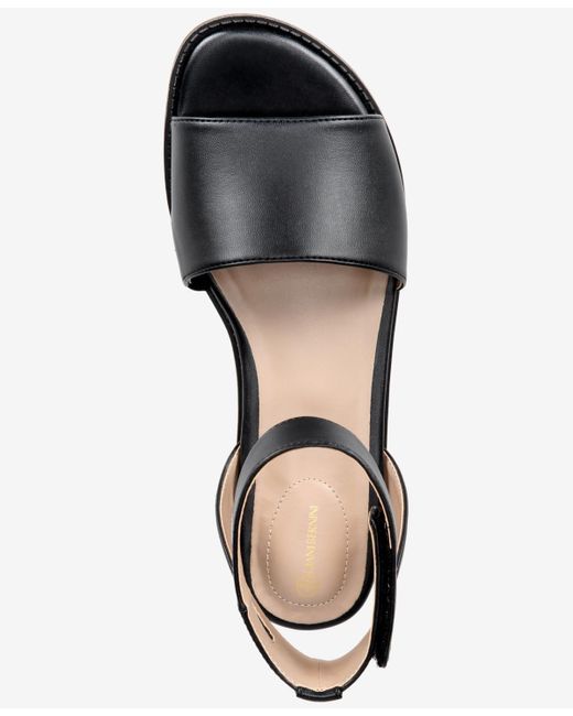 Giani Bernini Black Constancia Ankle Strap Wedge Sandals